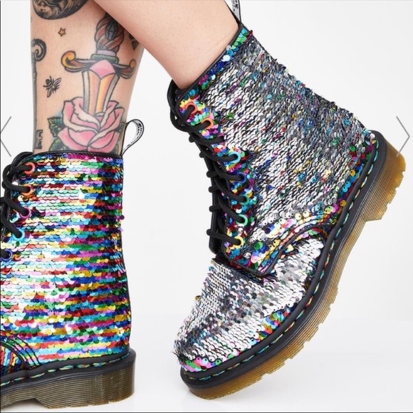 🔥 Dr MartensPascal Sequin Rainbow Sequin - Picture 9 of 16